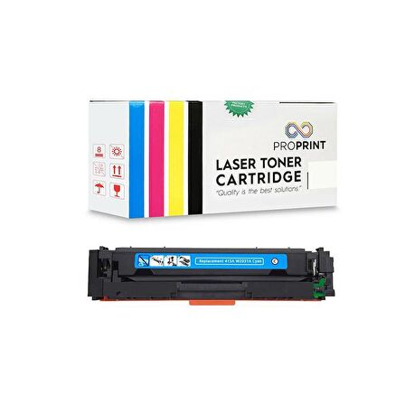 Proprint HP 415A W2031A Mavi Muadil Toner Çipsiz 2100 Sy M479fdw