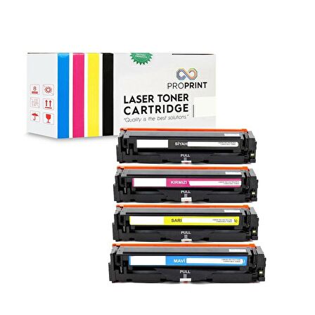 Proprint HP 203X CMYK Muadil Toner Seti 4 Renk M281fdn