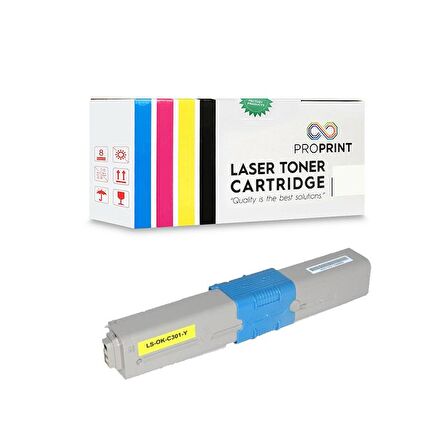 Proprint Oki C301 44973541 Sarı Muadil Toner 1500 Sayfa MC342Dw