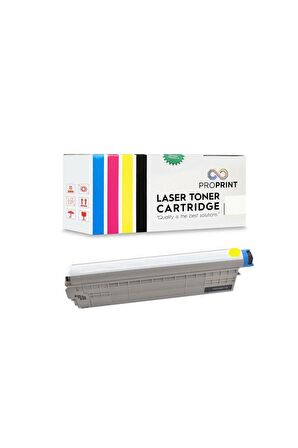 Proprint Oki C822 44844625 Sarı Muadil Toner 7300 Sayfa C822N