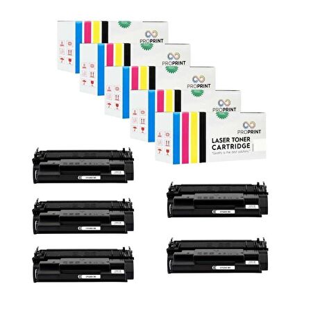 Proprint HP 26X-CF226X M402DW M402N M426DW Siyah Muadil Toner 5 Adet 9000 Sayfa