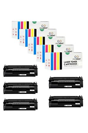 Proprint HP 26X-CF226X M402DW M402N M426DW Siyah Muadil Toner 5 Adet 9000 Sayfa