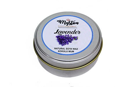 Soya Wax Mum Kokulu Tenekede Lavender