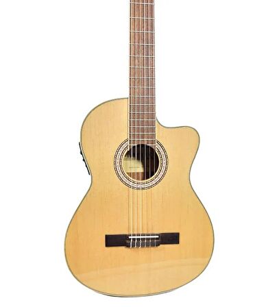 Mitello İnce Kasa Elektro Klasik Gitar LC3923SCEQ Naturel