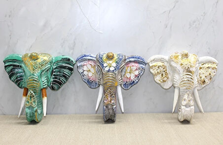 Duvara Asmalı Renkli Fil Kafası 4galıleo-26