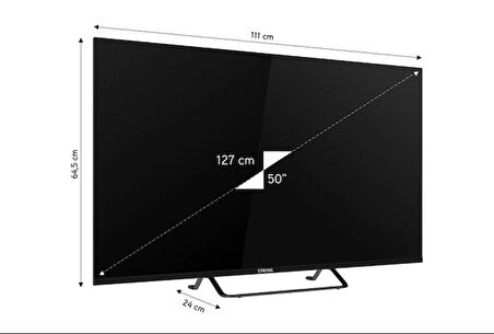 Strong MT50EG8000F Frameless 4K Ultra HD 50" 127 Ekran Uydu Alıcılı Google Smart LED TV