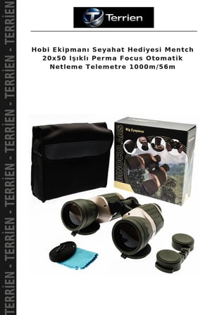 Hobi Ekipmanı Seyahat Hediyesi Mentch 20x50 Işıklı Perma Focus Otomatik Netleme Telemetre 1000m/56m