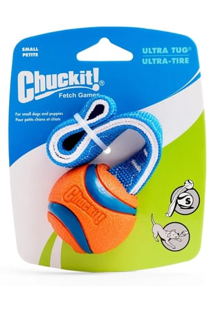Chuckit! Ultra Tug Köpek Çekiştirmeli Oyun Topu (Small) - Dayanıklı Halatlı Doğal Kauçuk, Yüksek Sıç