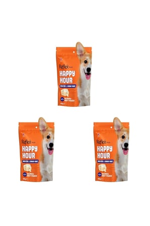 Reflex Happy Hour Sağlikli Ve Parlak Tüyler Için Destekleyici Köpek Ödül Mamasi 60 Gr 3lü paket