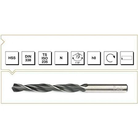 MTE HSS DIN 338 4 Mm Silindirik Saplı Kısa Haddeli Matkap Ucu