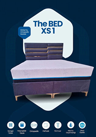 Meg'a The Bed XS1 Yaysız Sünger Yatak Fermuarlı Yıkanabilir Kılıflı Ortopedik Visco Yatak