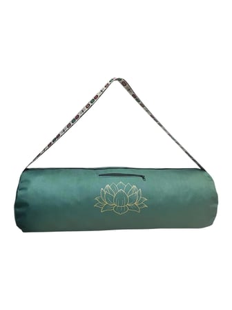Su Geçirmez Lotus Baskılı Mat Taşıma Çantası YogaFitness Antrenman Çantası 2 Adet Mat ToplamaLastiği