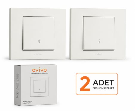 Ovivo Grano Vavien Priz Beyaz 2'li Paket