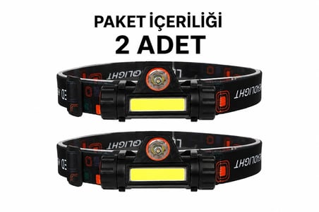 Cata CT-9120 Mir LED Kafa Feneri Şarjlı Beyaz 2 Adet