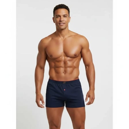 Işıl Erkek Penye Düğmeli Havlu Bel Boxer 6 Adet -MİRAYLİFE