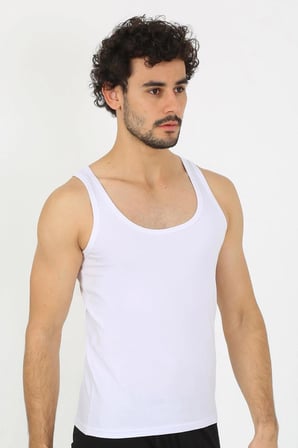 Erkek Penye Beyaz Atlet -MİRAYLİFE