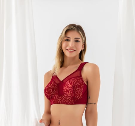 Toparlayıcı Minimizer Sütyen Bordo