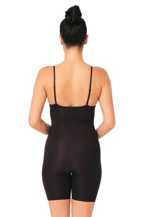 Siyah Lazer Kesim Göğsü Açık Boxer Body Korse