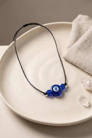 Handmade Bohem Mavi Nazar Kolye