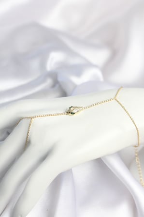 Gold Renk Yılan Model Pirinç Kadın Şahmeran