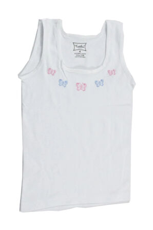 6'li Paket Kız Çocuk  Atlet Ip Askılı %100 Pamuk