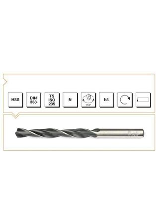 MTE HSS DIN 338 9 Mm Silindirik Saplı Kısa Haddeli Matkap Ucu