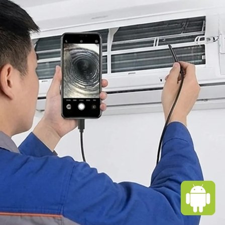 5 Metre Android Telefon Uyumlu 6 LED Işıklı Su Geçirmez Endoskop / Boroskop Yılan Kamera HD (4887)