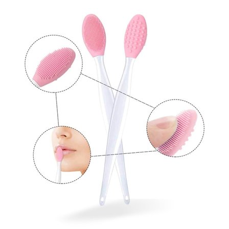 Adet Dudak Fırçası Peeling Etkili Gözenek Siyah Nokta Temizleyici Akne Giderici Çift Yönlü Fırça ()