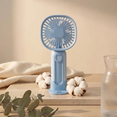 3 Kademeli Telefon Tutuculu Standlı Mini Fan – Tuşu Ayı Figürlü Masaüstü ve EldeKullanılabilen Taşınabilir Fan  EKL30 (4887)