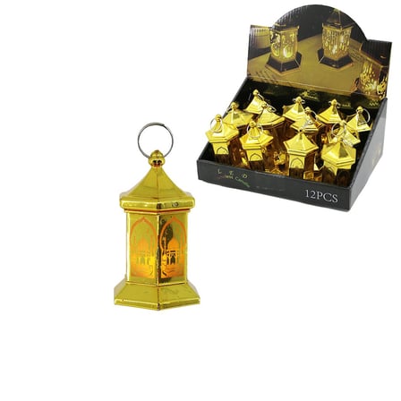 12 ADET ORTA ALTIGEN KUBBE RAMAZAN LED IŞIK (4887)