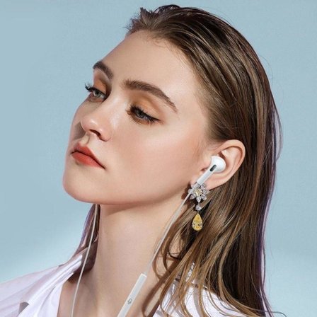 Marsilyan Beyaz Kablolu Lightning Kulak İçi Kulaklık