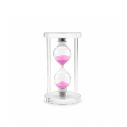 ORTA CAM KUM SAATİ CAM STANDLI= ÇAP: 6.8CM-YÜKSEKLİK: 12CM (4887)