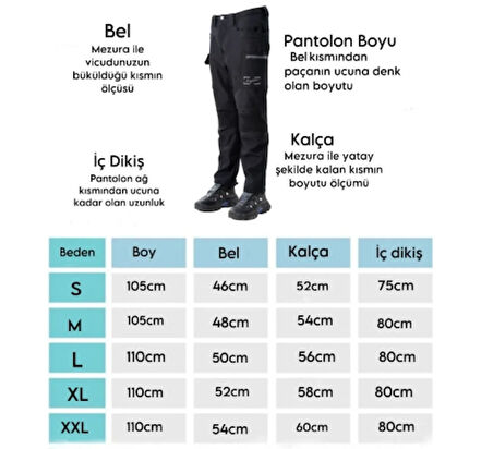 Motofit-Emporium Comfort Softshell Polarlı Motorcu Pantolonu