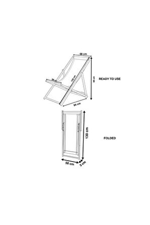 Kırmızı Kareli Katlanır Şezlong (Ahşap Fırınlanmış Gürgen Ağacı, Süet Kumaş)