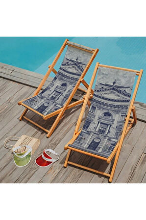 Zoo Design Katlanır Şezlong (Ahşap Fırınlanmış Gürgen Ağacı, Süet Kumaş)