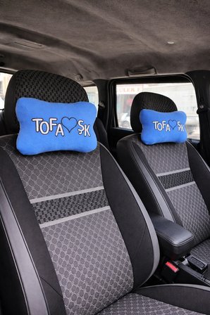 Tofaş Şahin Doğan Kartal Yüksek Göğüs Torpido Koruma Halısı / Tofaş Mavi Polar Oto Yastık Aksesuar