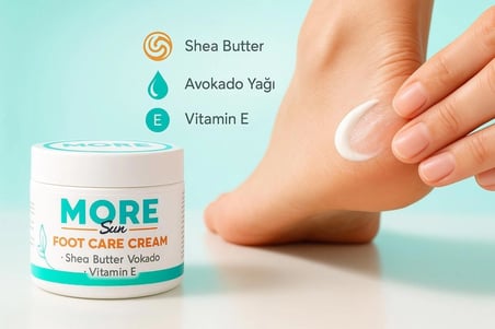 MORESUN Ayak Ve Topuk Çatlak Kremi, Ayak Bakımı, Ayak Kokusu 100ml