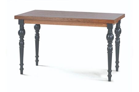 DAMLA SABİT MASA VE KAPALI KELEBEK SANDALYE TAKIMI, ANTRASİT, 125x80