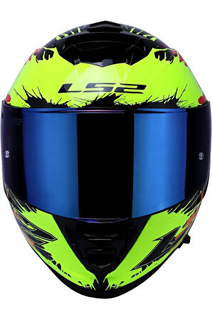 Storm 2 Drop  Kapalı Motosiklet Kaskı Mavi Camlı