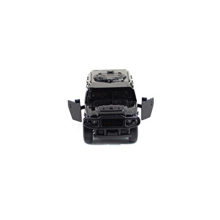 Metal Hummer Çek Bırak Model Araba Siyah Işıklı 12 Cm