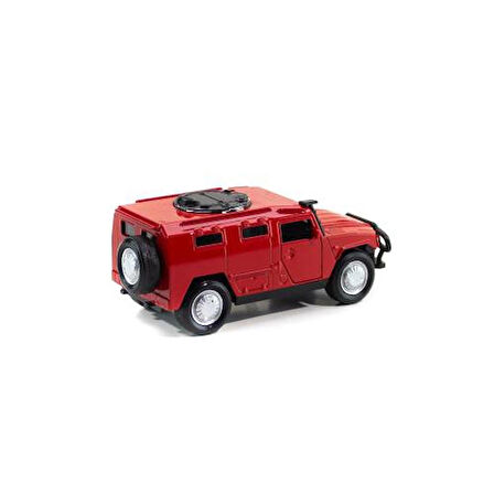 Metal Hummer Çek Bırak Model Araba Kırmızı Işıklı 12 Cm