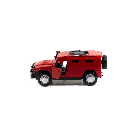 Metal Hummer Çek Bırak Model Araba Kırmızı Işıklı 12 Cm