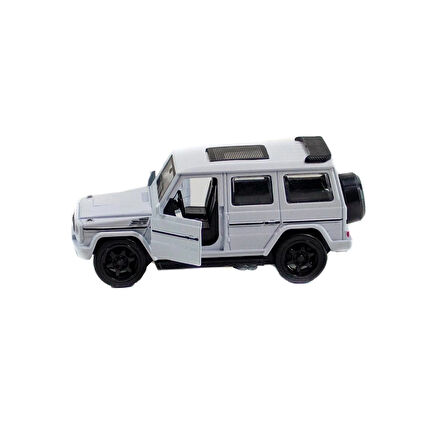 Metal Mercedes G63 Çek Bırak Model Araba Beyaz Işıklı 12 Cm