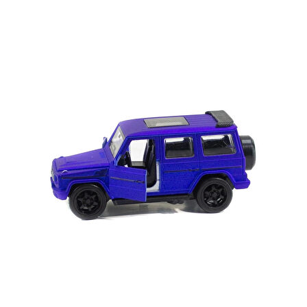 Metal Mercedes G63 Çek Bırak Model Araba Mavi Işıklı 12 Cm