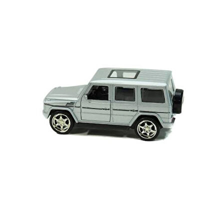 Metal Mercedes G63 Çek Bırak Model Araba Gri 12 Cm