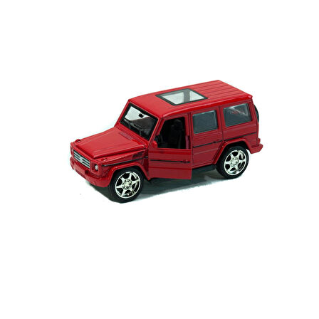 Metal Mercedes G63 Çek Bırak Model Araba Kırmızı 12 Cm