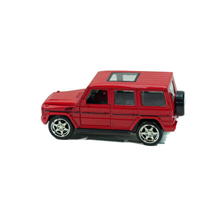 Metal Mercedes G63 Çek Bırak Model Araba Kırmızı 12 Cm