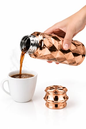 Geometrik Kesimli Metal Matara ve Su Matarası