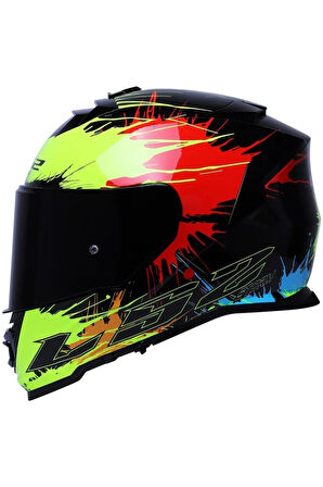 Storm 2 Drop  Kapalı Motosiklet Kaskı Siyah Camlı