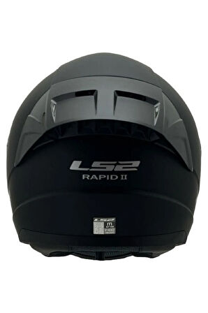 Rapıd 2 Race Mat Siyah Kapalı Motosiklet Kaskı Gökkuşağı Camlı